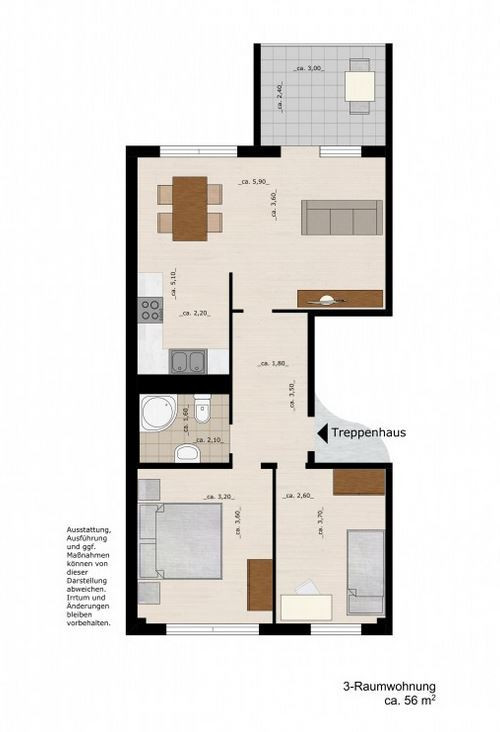 Bild 1 : Wohnung mit Aufzug und Balkon