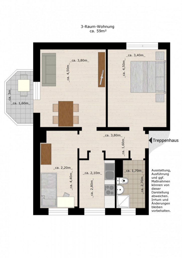 Bild 1 : Charmante Wohnung mit Balkon
