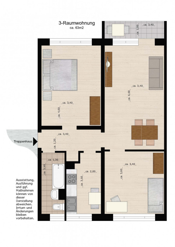 Bild 1 : Familienfreundliche Wohnung mit viel Platz
