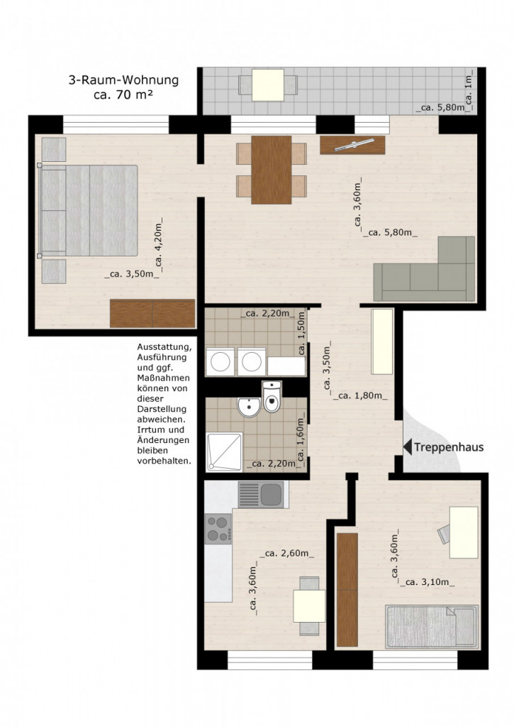 Bild 1 : Wohnung mit Aufzug und Balkon